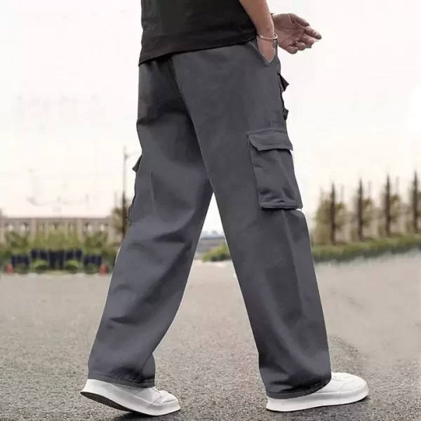 Mens Cargo Pants Dragging Multi Pocket Casual Pants - Image 3