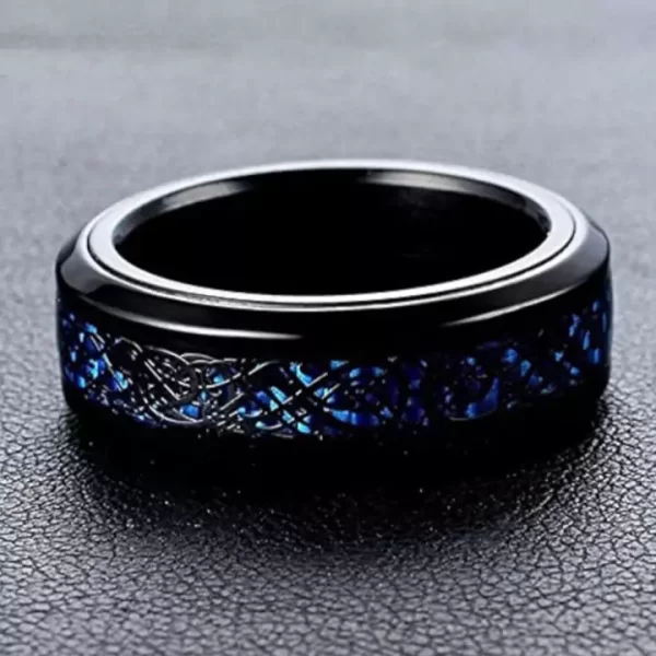 Midnight Blue Titanium Ring - Image 3