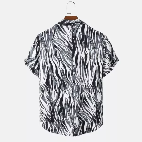 Men's Zebra Print Short-Sleeve Shirt - Image 2