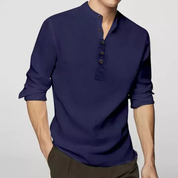 Mandarin Collar Shirt for Men - Image 2