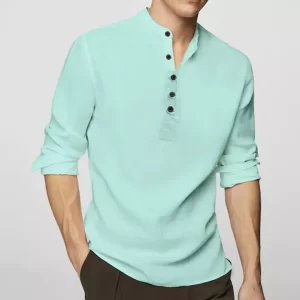 Mandarin Collar Shirt for Men