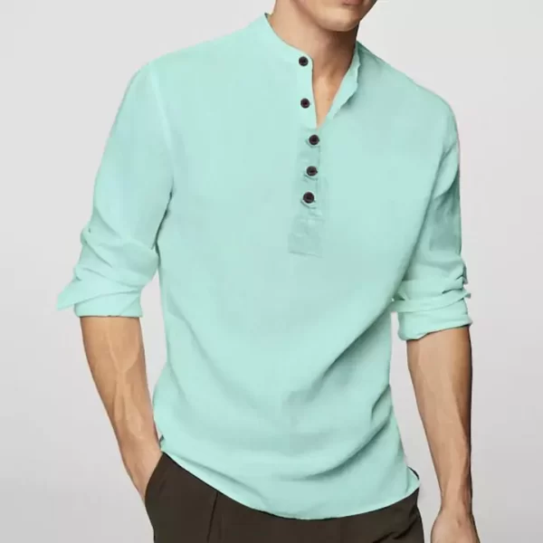Mandarin Collar Shirt for Men