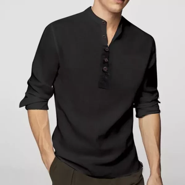 Mandarin Collar Shirt for Men - Image 4