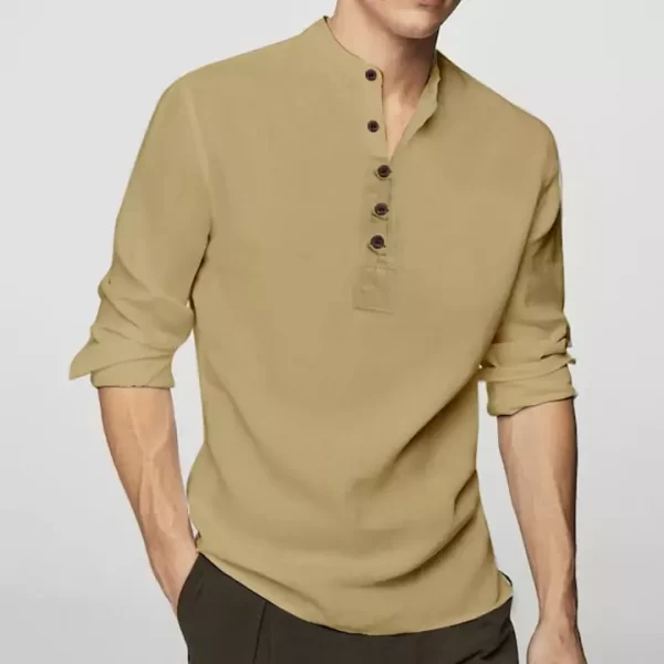 Mandarin Collar Shirt for Men - Image 5