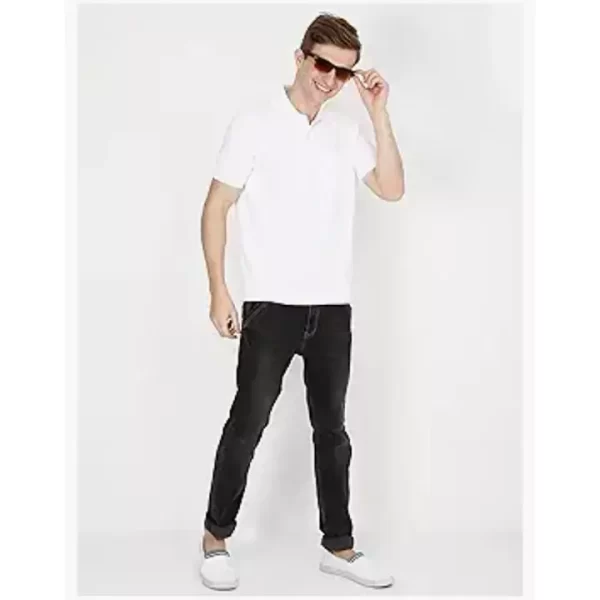 Classic White Polo T-Shirt for Men - Image 5