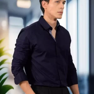 Midnight Black Slim Fit Formal Shirt