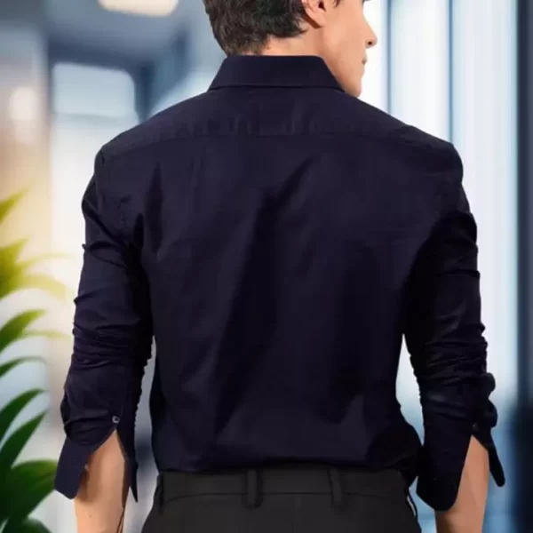 Midnight Black Slim Fit Formal Shirt - Image 3