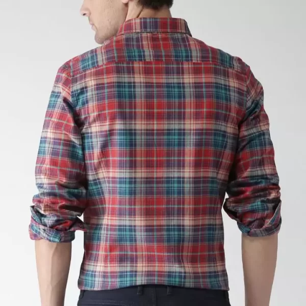 Men's Classic Multicolor Plaid Flannel Shirt - Image 3
