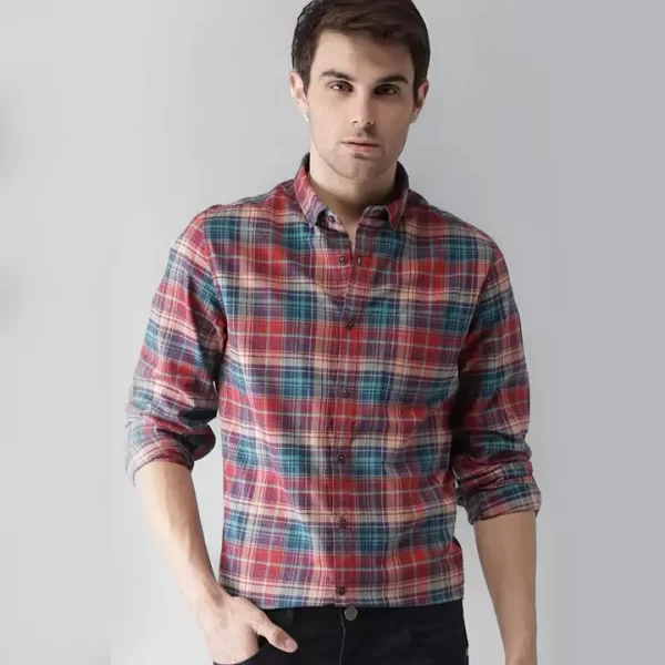Men's Classic Multicolor Plaid Flannel Shirt