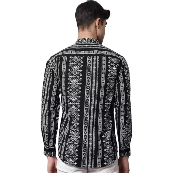 Leaf Patterned Black Printed Short Kurta - Image 4