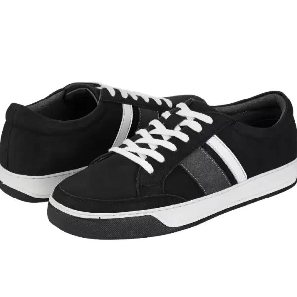 Dual-Tone Black and Grey Casual Sneakers