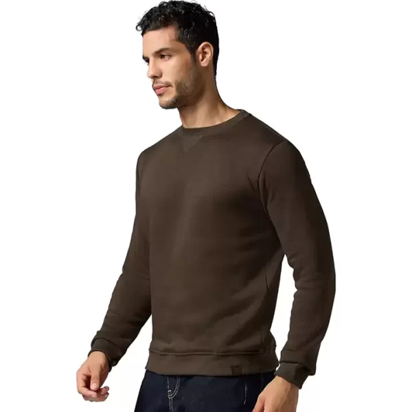Classic Brown Men's Sweatshirt - Image 3