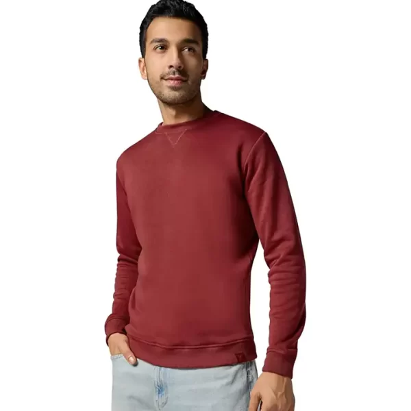 Brick Red Full Sleaves Sweatshirt - Image 3