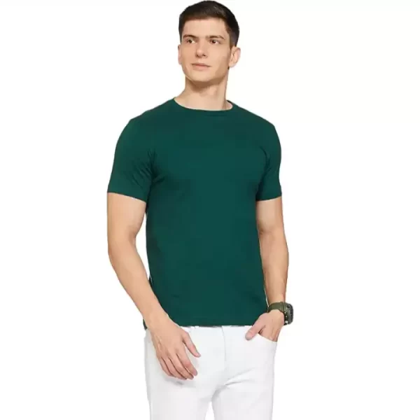 Green Essential Round Neck Sports T-Shirt - Image 3