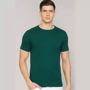 Green Essential Round Neck Sports T-Shirt