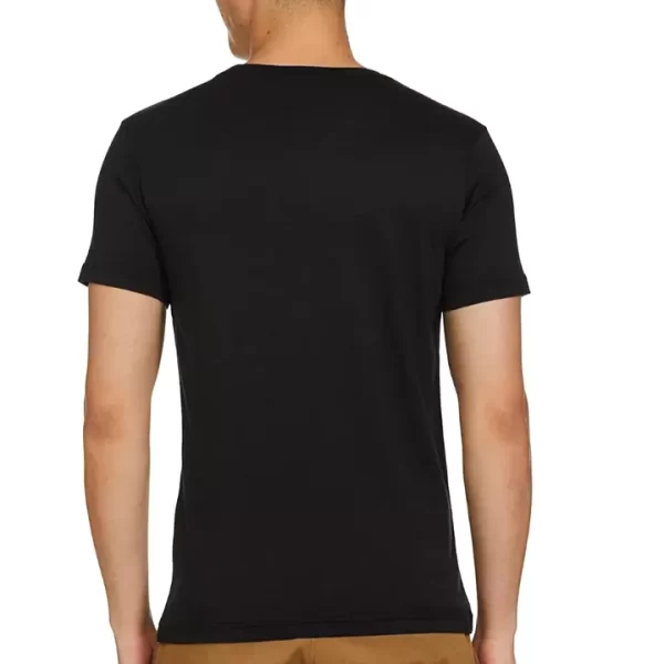 Modern Fit Black Round Neck T-Shirt - Image 2