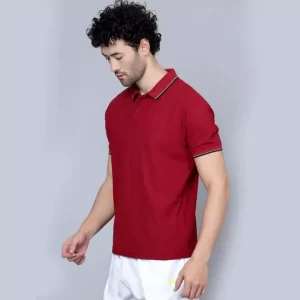 Bold Maroon Polo T-Shirt  for Men
