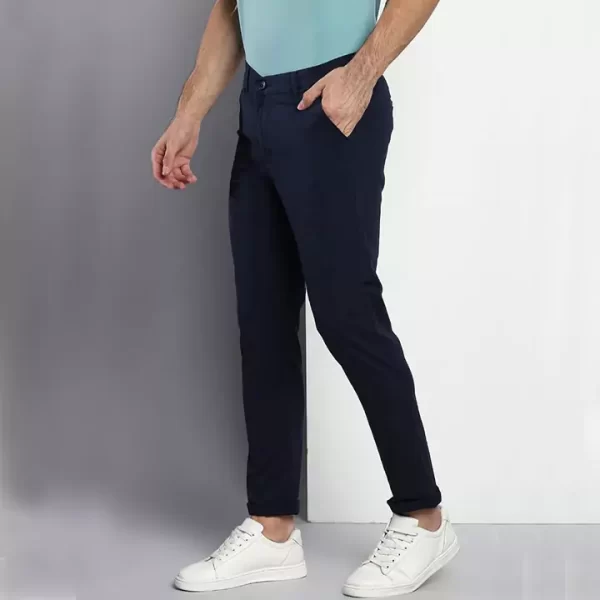 Navy Blue Tailored Trousers - Classic & Versatile - Image 3