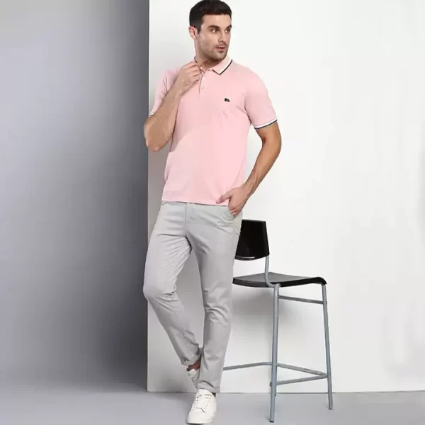 Light Grey Slim-Fit Trousers - Image 4