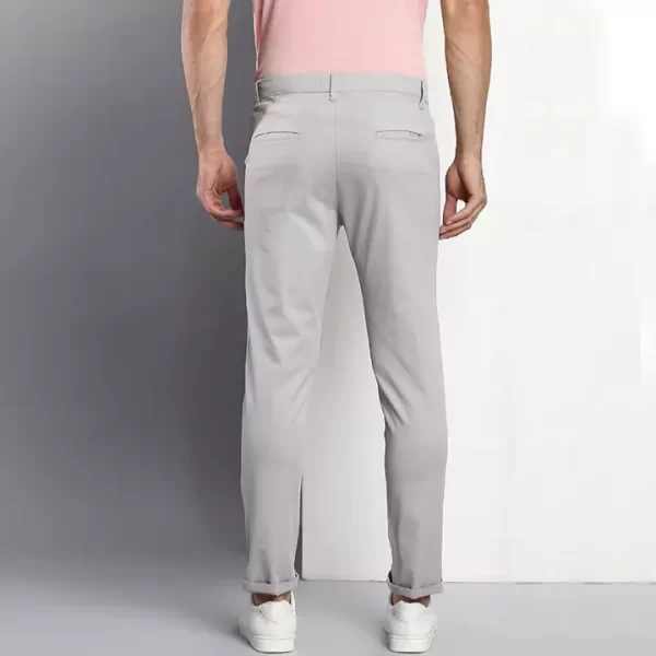 Light Grey Slim-Fit Trousers - Image 3